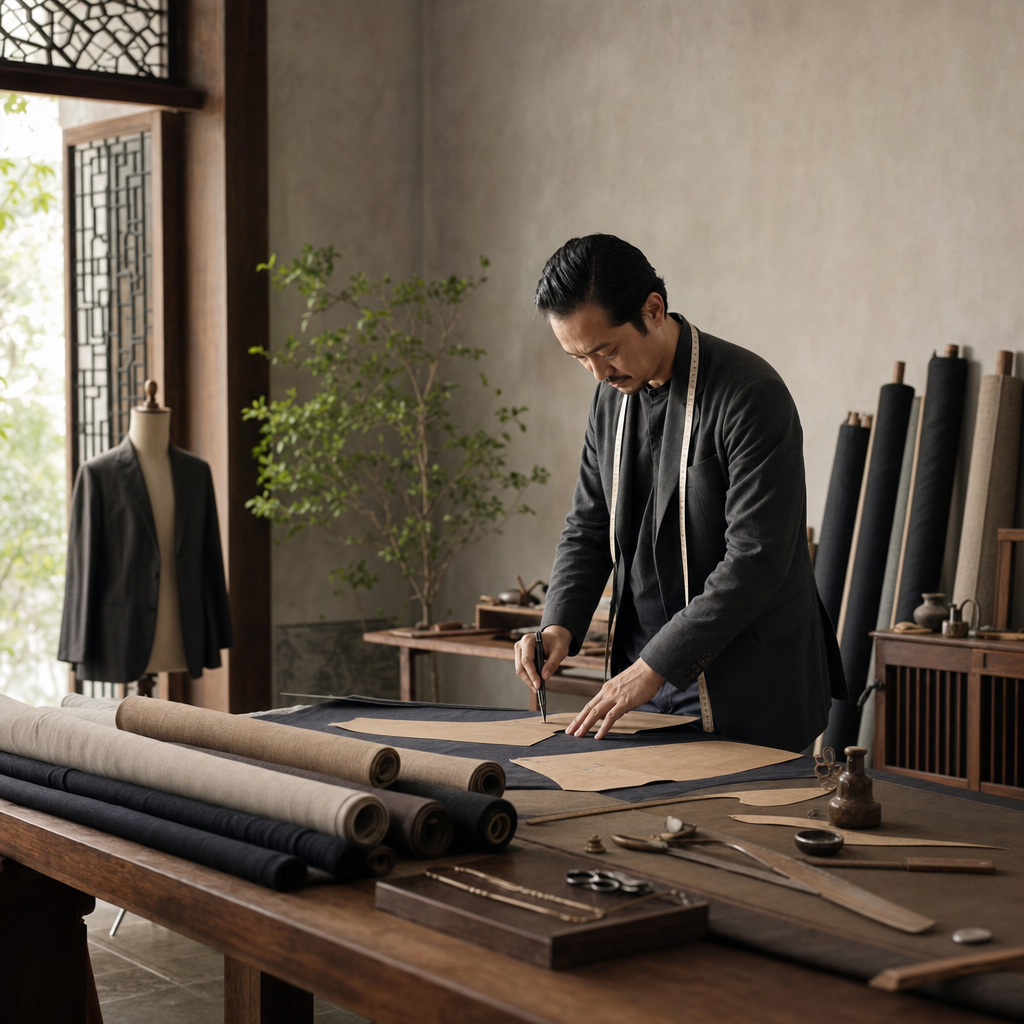 Xưởng may FORGE với vải và bàn cắt